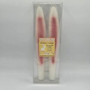 Yankee Candle Bunny Ear Candles 10" Taper smokeless unscented Easter Decor New